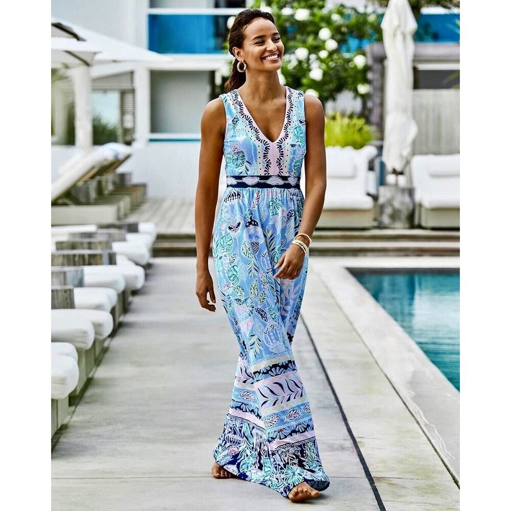 Lilly Pulitzer McKinley Maxi Dress – Blue Peri Lapis Lantern